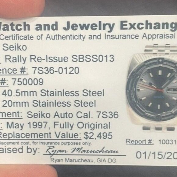 FULLY ORIGINAL 1997 Men's 40.5mm Seiko Rally Re-Issue SBSS013 Ref: 7S36-0120! - Picture 12 of 13